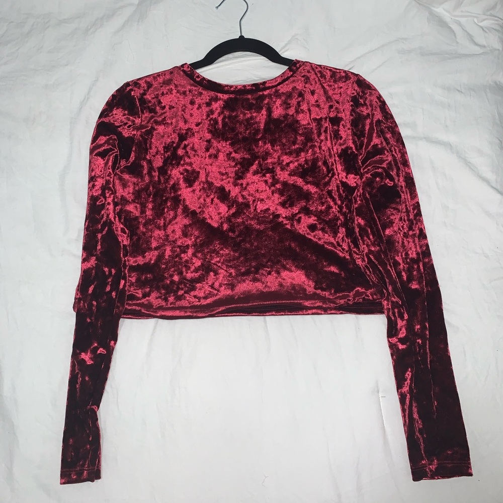 Burgundy Velvet Sweater